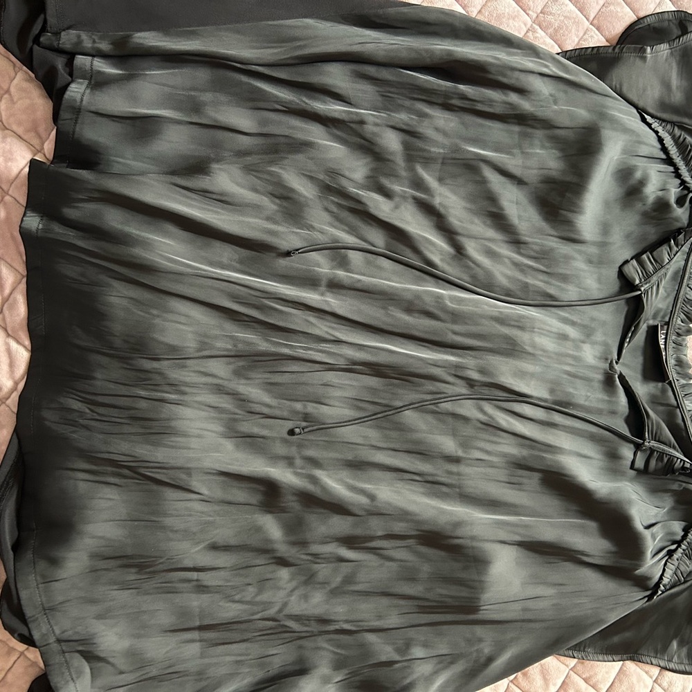 Lane Bryant Black Ruffled Top